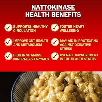 AMINOLAB - Nattokinase 6000fu 365 Capsules - Supports Heart Health, Promotes Blood Circulation and Helps Manage Blood Pressure - Natural Anti-INFLAMMATORY.