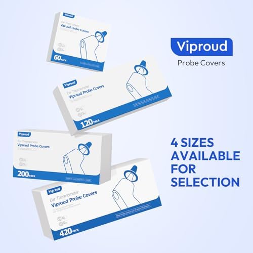 [Australia] - Pack of 200 ear thermometer replacement protective caps, probe covers, lens filters, refill caps for all Braun ear thermometers, BPA-free disposable covers for ear fever thermometers 