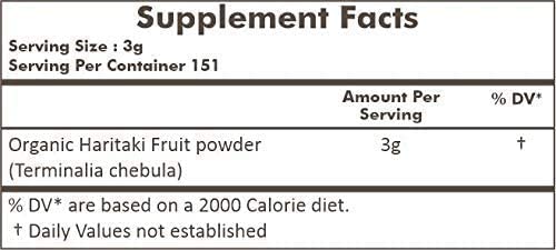 [Australia] - Haritaki Powder 100% Pure & Natural Terminalia Chebula Powder for Herbal Use ‚Äì Finely Ground Ayurvedic Triphala Herb for DIY Wellness & Beauty 5.3 oz Resealable Pack 