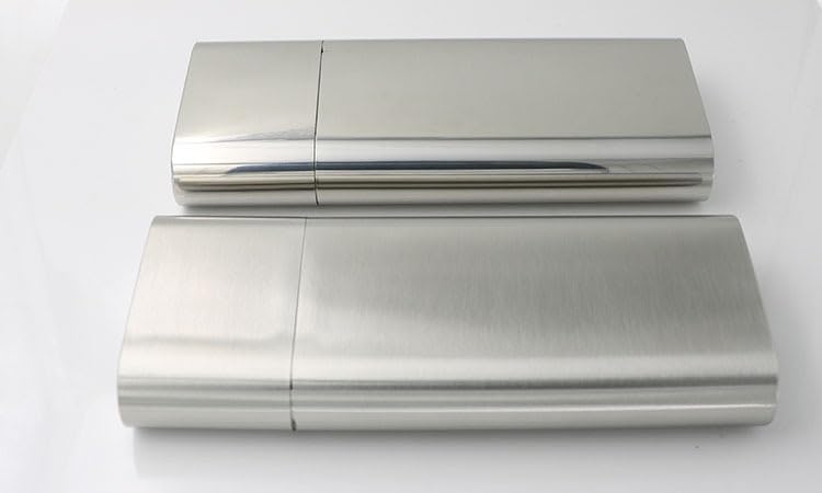 [Australia] - Stainless Steel 3-Finger Cigar Case Three-Fingers Cigar Tube Pocket 3 Cigar Holder (Brushed) Brushed 