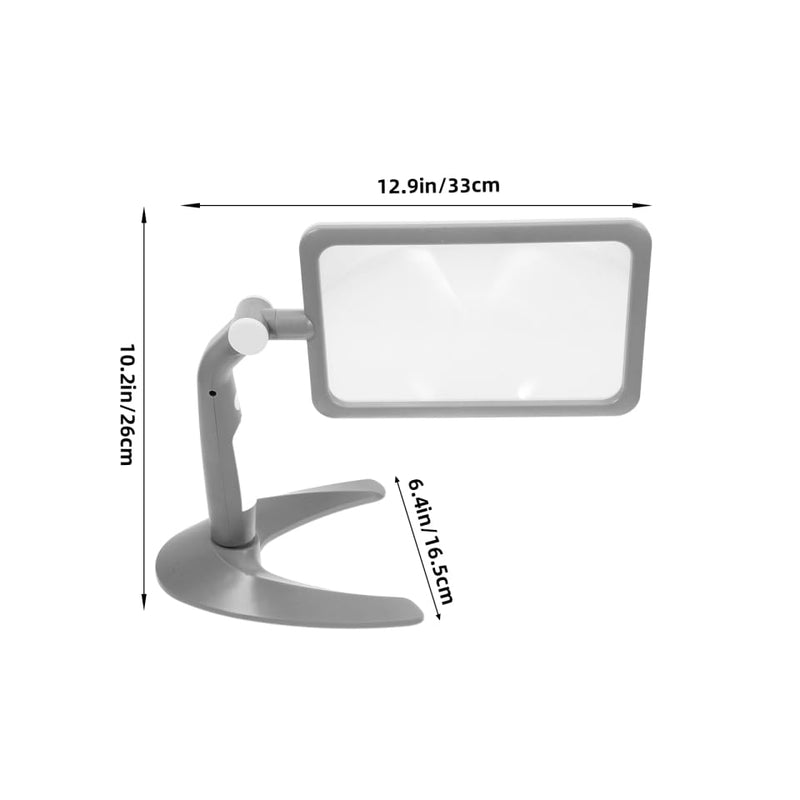 Abaodam 48 Led Lighted Magnifier Glass 2.5X Handheld and Desktop Reading Magnifying Glass with Stand for Books Crafts and Seniors Visual Aid