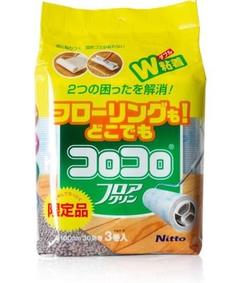 [Australia] - Pet Hair Lint Roller Refills Pet Hair Removal Refills, Japanese UNIKON 802 Sticky Mop Refill 90 Sheets(3 Packs) White 3 lint roller refills 
