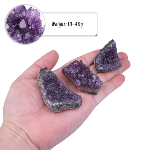 Natural Amethyst Crystal Geode Raw Amethyst Crystal Cluster 0.02-0.09 lb(10-40g)