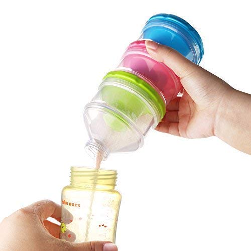[Australia] - Accmor Baby Formula Dispenser, Non-Spill Stackable Formula Dispenser On The Go, Baby & Kids Snack Containers, Formula Container for Travel, BPA Free 2 pack 