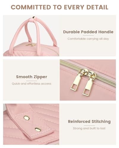 Pritent Travel Duffle Bag for Women + Diaper Bag Backpack (Pink)