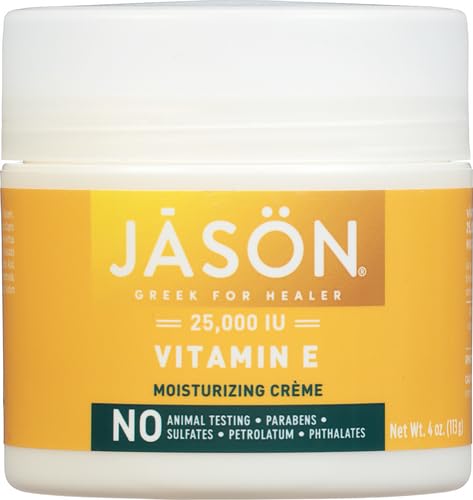 JASON Vitamin E Antioxidant Intensive Crème Face & Body Moisturization,25,000 IU Body Cream Moisturizer,4 Fluid Ounces,(Pack of 2) 4 Ounce (Pack of 2)