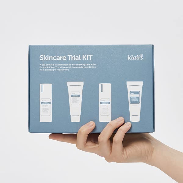 [Australia] - [DearKlairs] Skincare Trial Kits, 4 minis, cleansing oil, cleanser, toner, cream, Travel must haves, Gifts for Women, Stocking Stuffers for adults 