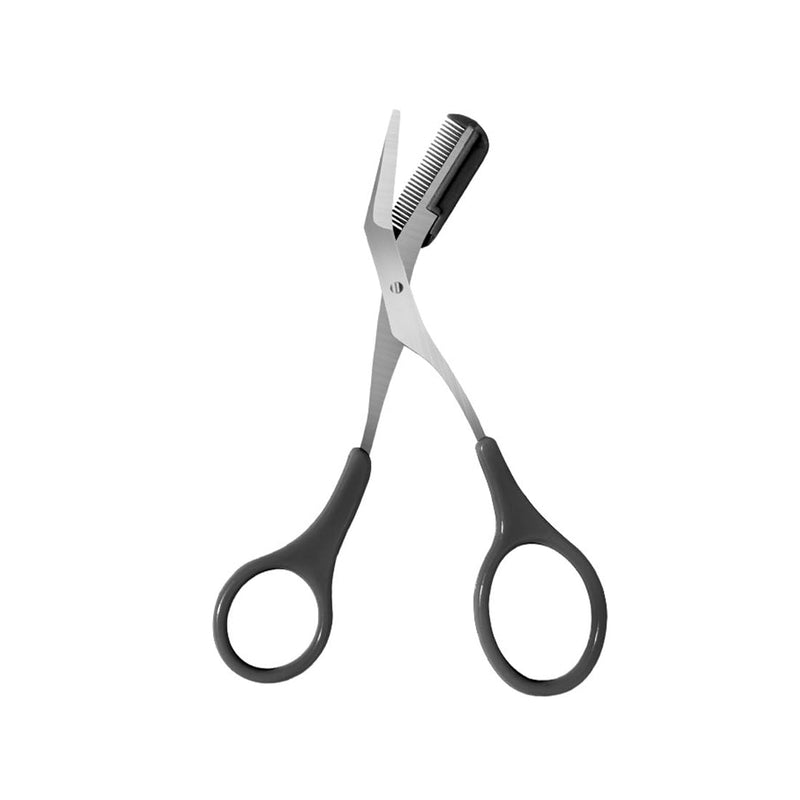 [Australia] - 1 piece eyebrow trimmer, eyebrow scissors with comb for eyebrow trimming, make-up tools (black). 