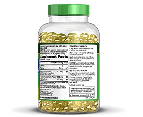 [Australia] - Walgreens (Formerly Finest Nutrition) Half-The-Size Fish Oil 1200 mg Softgels 200.0ea 