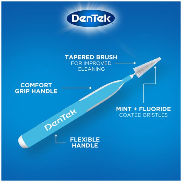 [Australia] - DenTek Easy Wide Brush Interdental Cleaners, Brushes Between Teeth, Mint Flavor, 16 Ct. (Pack of 2) 