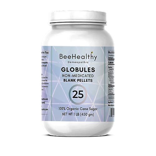 Globules/Blank Pellets 1 LB - Homeopathic. Sizes #10. #20. #25. #30 & #40. All Natural 100% Organic Cane Sugar. (Globules #20) 1 Count (Pack of 1)