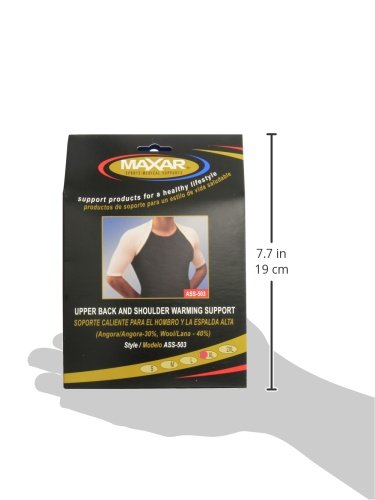 MAXAR Angora Upper Back and Shoulder Warming Support Brace Wrap, XL X-Large