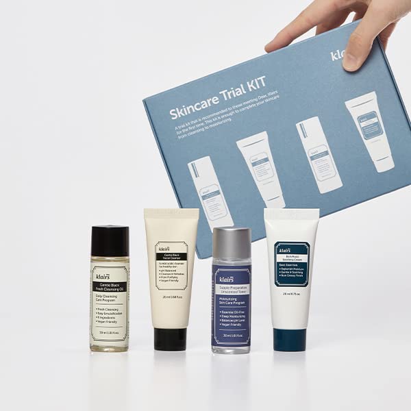 [Australia] - [DearKlairs] Skincare Trial Kits, 4 minis, cleansing oil, cleanser, toner, cream, Travel must haves, Gifts for Women, Stocking Stuffers for adults 
