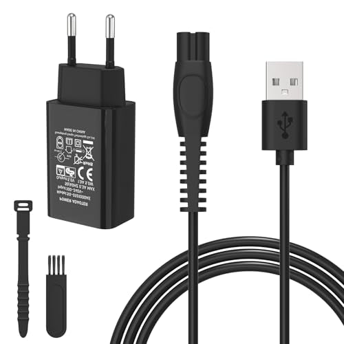 [Australia] - 5V charging cable power supply charging cable for Philips One Blade QP2834, QP2724, replacement for the Oneblade 360 MG5910 MG7910 MG9510, hair trimmer, beard trimmer, OneBlade charging cable with adapter, 1M small 