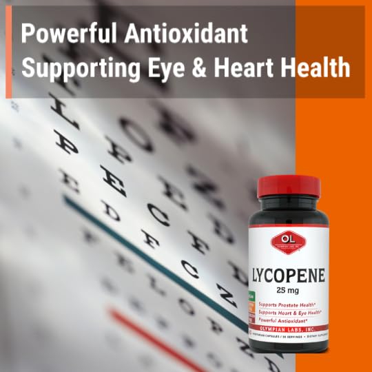 [Australia] - Olympian Labs Lycopene 25mg, Powerful Antioxidant Supports Eye, Prostate & Heart Health, Gluten Free, Non-GMO, 60 Vegan Capsules 