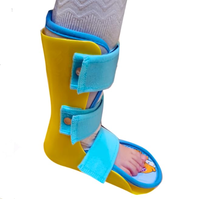 [Australia] - Pediatric AFO Kids Ankle Foot Brace Drop Foot Splint for Child Toddler Ankle Foot Orthosis Night Splint (Right Foot, Large) Right Foot 
