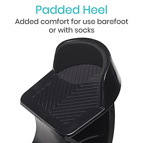[Australia] - Vive Adjustable Calf Stretcher - Foot Rocker for Plantar Fasciitis - Achilles Tendon and Ankle Stretching Device - Calf Exerciser & Strengthener for Pain Relief & Prevention - Recovery Equipment Black 
