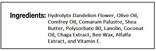 Siberian Chaga Body Cream 1.8 oz, Vitamin E and A, Shea Butter, Beeswax | Mushroom extract lotion rich in antioxidants, melanin and coconut oil with no added fillers Natural