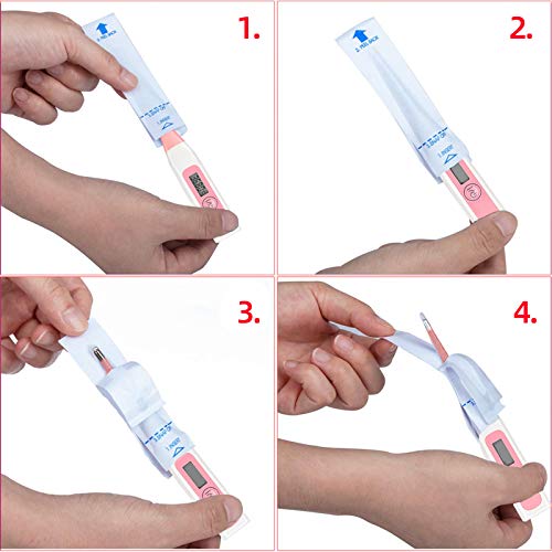 [Australia] - 100 Pack Thermometer Probe Covers - Disposable Universal Digital Oral Rectal Thermometer Covers Thermometers Sleeve 