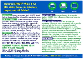 [Australia] - Shout Wipes, Wipe and Go Instant Stain Remover, Laundry Stain and Spot Remover for On-the-Go, 4 Wipes (Pack of 1) 