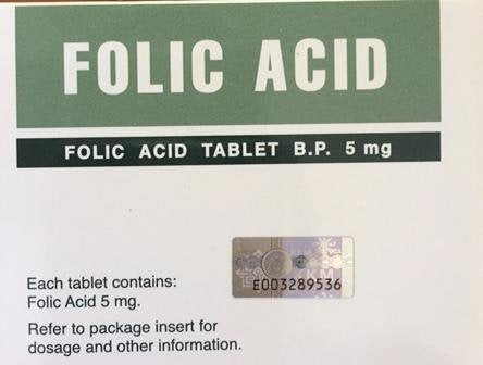 HOVID Folic Acid 5Mg 100 Tablets (Pack of 3 Boxes of 100 Tablets)
