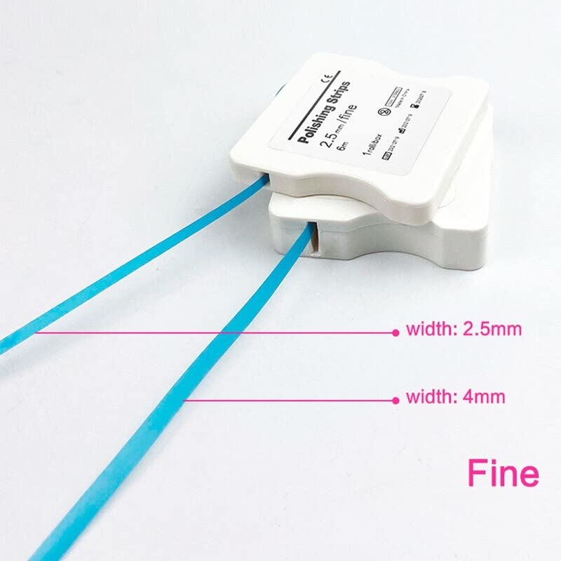 [Australia] - Dental Polishing Strips - Tooth Polisher Dental File for Teeth Sanding Grinding Deep Teeth Cleaning Tool Tooth Polish Abrasive Strip Oral Care Cleaning Tool - Fine 1 Roll 2.5mm x 6M Width 2.5mm 