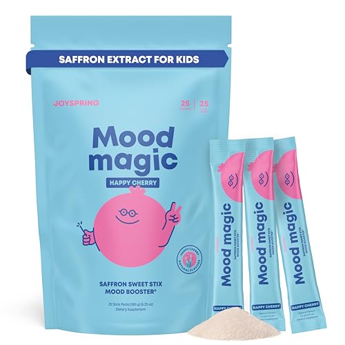 JoySpring Cherry Pixie Sticks with Saffron and LingoLeap B9 – L-Methylfolate for Kids