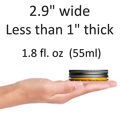 Smell Proof Stash Jar Bundle – Airtight Herb Storage Containers, Portable & Travel-Friendly, 55ml/1.8oz, Set of 4, Red Purple Green Black