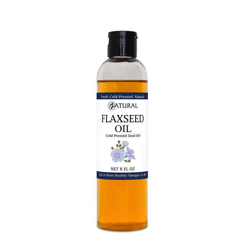 [Australia] - Zatural Flaxseed Oil Organically Grown 100% Pure Flax Seeds Cold Pressed Vegan Omega Fatty Acids (8oz) 8 Ounce (Pack of 1) 