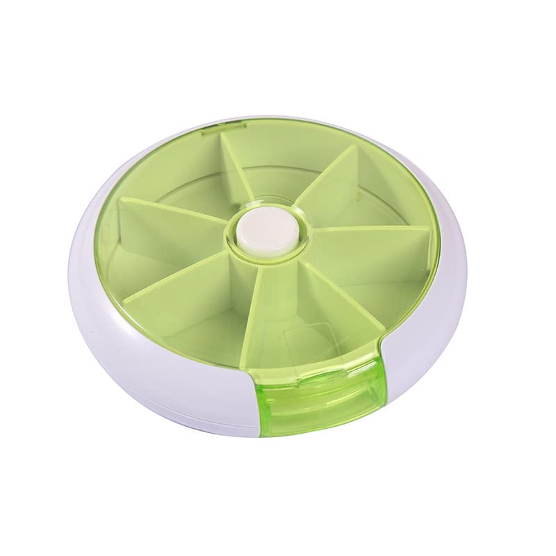 Pill Organizer Travel Pill case for Purse Portable Medicine case Small Weeks Pill Box for Vitamins/Fish Oil/Pills/Supplements (Green 02+Bag) Green 02+bag