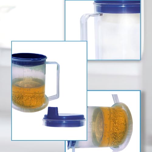 [Australia] - Adult sippy cups for elderly spill proof with straw Adult sippy cup for elderly spill proof | Spill proof cup | Set of 5 pcs with stainless steel straws and dishwasher Blue 