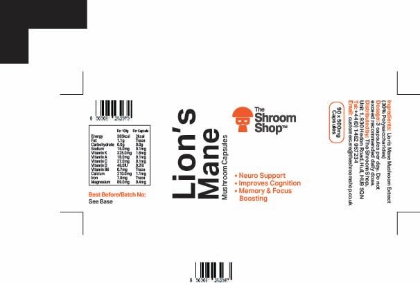 Lion's Mane Mushroom Capsules | 15,000mg Per Serving | 30% Polysaccharides | 10:1 Extract Ratio | 90 x 500mg Capsules | Vegan Friendly