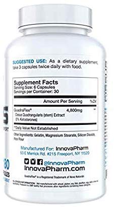 [Australia] - InnovaPharm Superior Cissus - QuadraFlex 4800mg -180 caps 