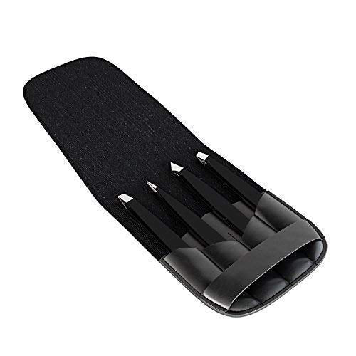 [Australia] - Tweezer Guru Eyebrow Tweezer Set (4-Piece) for Women & Men - Professional Slant and Pointed Tweezers Set with Case - Precision Tweezers Kit for Facial Hair, Splinter and Ingrown Hair Removal 4 Pack 
