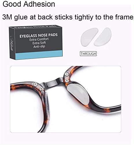 [Australia] - Eyeglass Nose Pads, Adhesive Anti-Slip Nose Pads, Soft Silicone Nose Pad Cushion for Glasses, Eyeglasses, Sunglasses, 12 Pairs(Clear) Clear 
