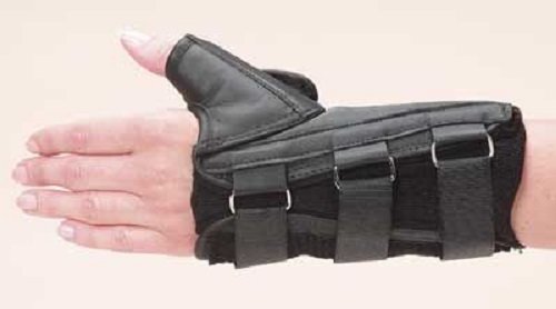 Rolyan Workhard Wrist and Thumb Spica Splint, Wrist Brace for Carpal Tunnel, Wrist Brace for Tendonitis, Thumb Stabilizer for CMC & MC, Wrist Splint, Thumb Brace, Wrist Spica, Right Hand, Small Left Hand