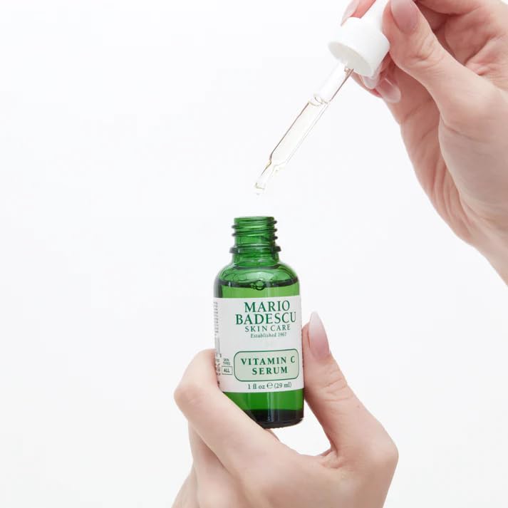 Mario Badescu Vitamin C Serum for All Skin Types Lightweight Serum with Vitamin C & Sodium Hyaluronate Visibly Reduces Signs of Aging 1 Fl Oz