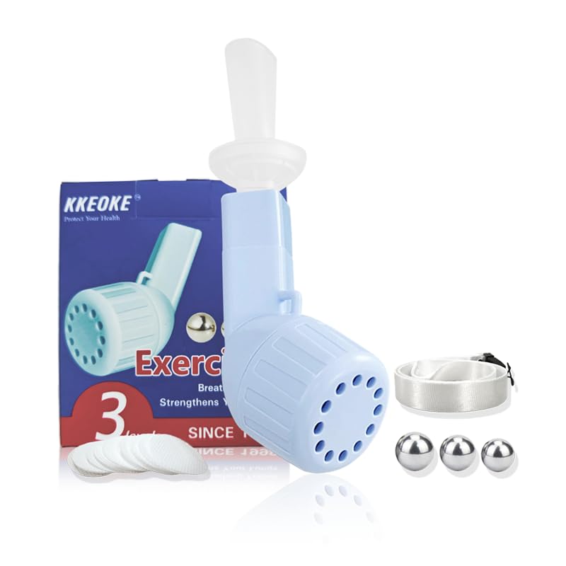 [Australia] - Lung TrainerÔºàOTCÔºâBreathing Exercise Device for LungsÔºåEnhance Respiratory MuscleÔºåEquipped with 3 Balls Blue' 
