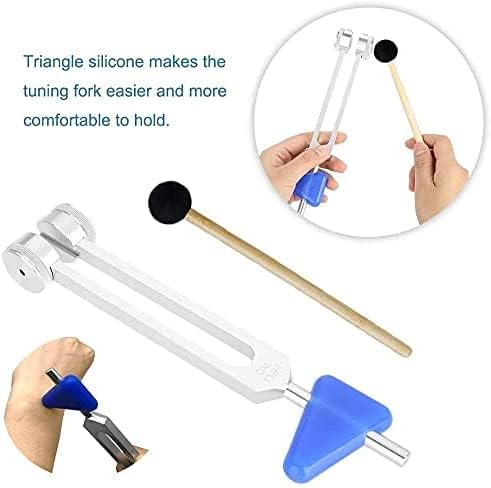[Australia] - Tuning Forks for Healing (128Hz, 256Hz, 512Hz) — Body Weighted Tuning Forks Medical for Healing Chakra Set — Yoga and Meditation Accessories — Tuning Fork Set Frequency Healing Devices 
