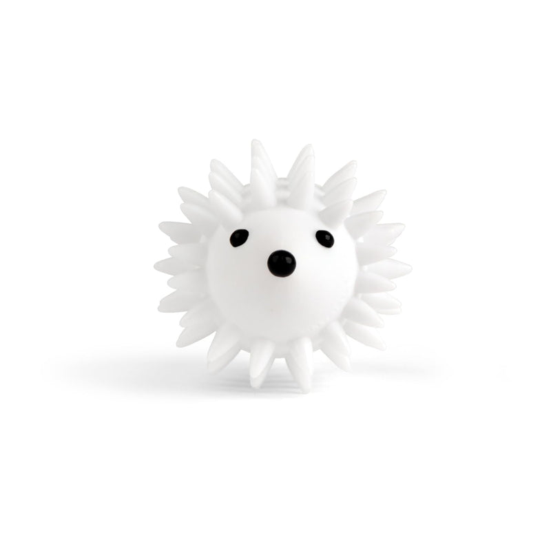 [Australia] - Kikkerland Hedgehog Laundry Dryer Balls, Reusable Laundry Softener, Reduces Clothing Wrinkles and Saves Drying Time, Plastic, White, 1 EA, Set of 2 