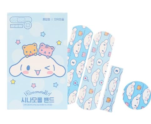 [Australia] - Kitty Friends Waterproof & Assorted Bandages ‚Äì 22 Count (Sky Blue Cinnamoroll Design, Sterile First Aid) 