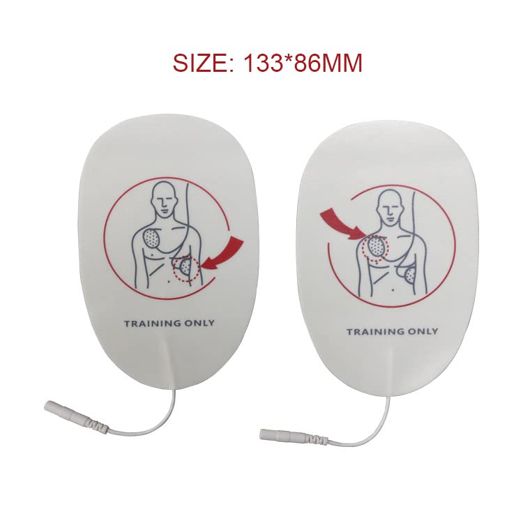 [Australia] - Adult Latex Free Foam AED Replacement Pads for Training Only, 4 Pairs 