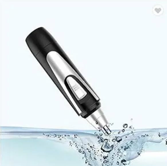 Ear and Nose Hair Trimmer Clipper 2025, Painless Eyebrow and Facial Hair Trimmer for Men and Women, Battery- Operated Trimmer with Waterproof Technology, Dual Blades for Easy Cleansing, Black