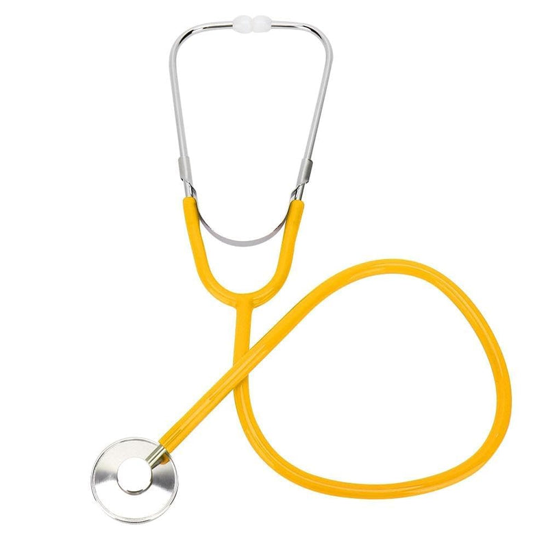 [Australia] - Stethoscope ‚Äì 22‚Äù Long Tubing, Lightweight Stethoscope with Aluminum Chestpiece ‚Äì Single Head, Acoustic Sound Yellow Doctors, Nurses, Students, Medical and Home Use 1 