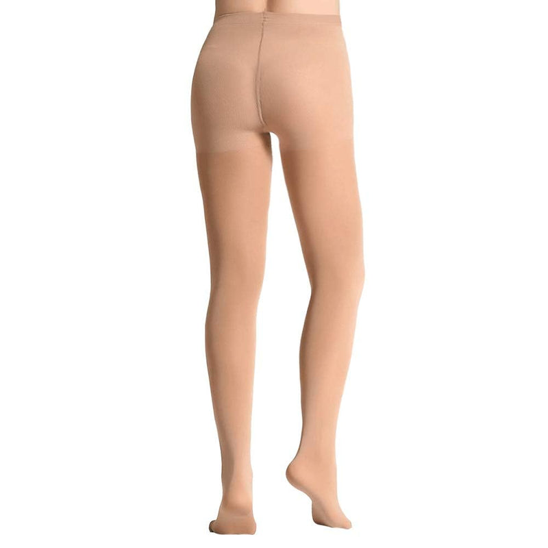 [Australia] - 20-30mmHg Compression Pantyhose for Women, Medical Compression Stockings, High Waist Opaque Compression Tights for Lymphadema Edema, Swelling, Varicose Veins, Support Hose for Teacher Doctor M Beige 