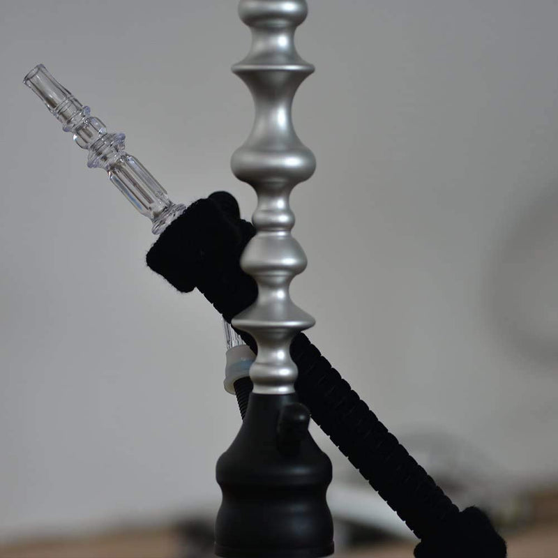 [Australia] - Hookah Hose Shisha Hose Washable Plush Hookah Pipe 6ft with Mini Ice Bag Detachable Mouth Tip Smoke Hose Hookah Shisha Pipe for Hookah Accessories (Black) Black 