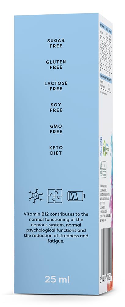 Osavi Methyl–B12, 100 µg – 25 ml Oral Spray | Cherry Flavor | Supports Nervous System & Immune Function | Vitamin B12 for Energy Metabolism | Reduces Fatigue & Supports Red Blood Cell Formation