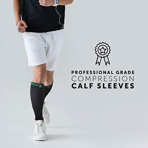 Vagabond Wide Calf Plus-Size Graduated Compression Socks Sleeves-Soothing Comfy DVT Large Cuffs - Great for Travel Black 3X-Large