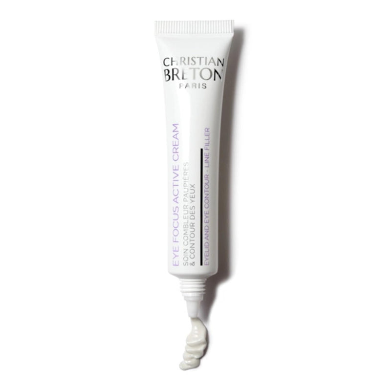 Christian Breton Eye Focus Active Cream - Deeply Hydrating Under Eye Cream for Smoothing Under Eyes - Squalane & Vitamin E - Ophthalmologist Tested, Made in France - 10 ml / 0.34 oz