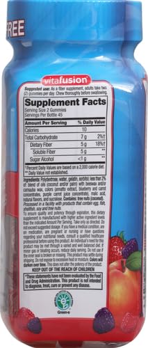 [Australia] - Vitafusion Fiber Well Sugar Free Fiber Supplement, Peach, Strawberry And Blackberry Flavored Supplements, 90 Count 